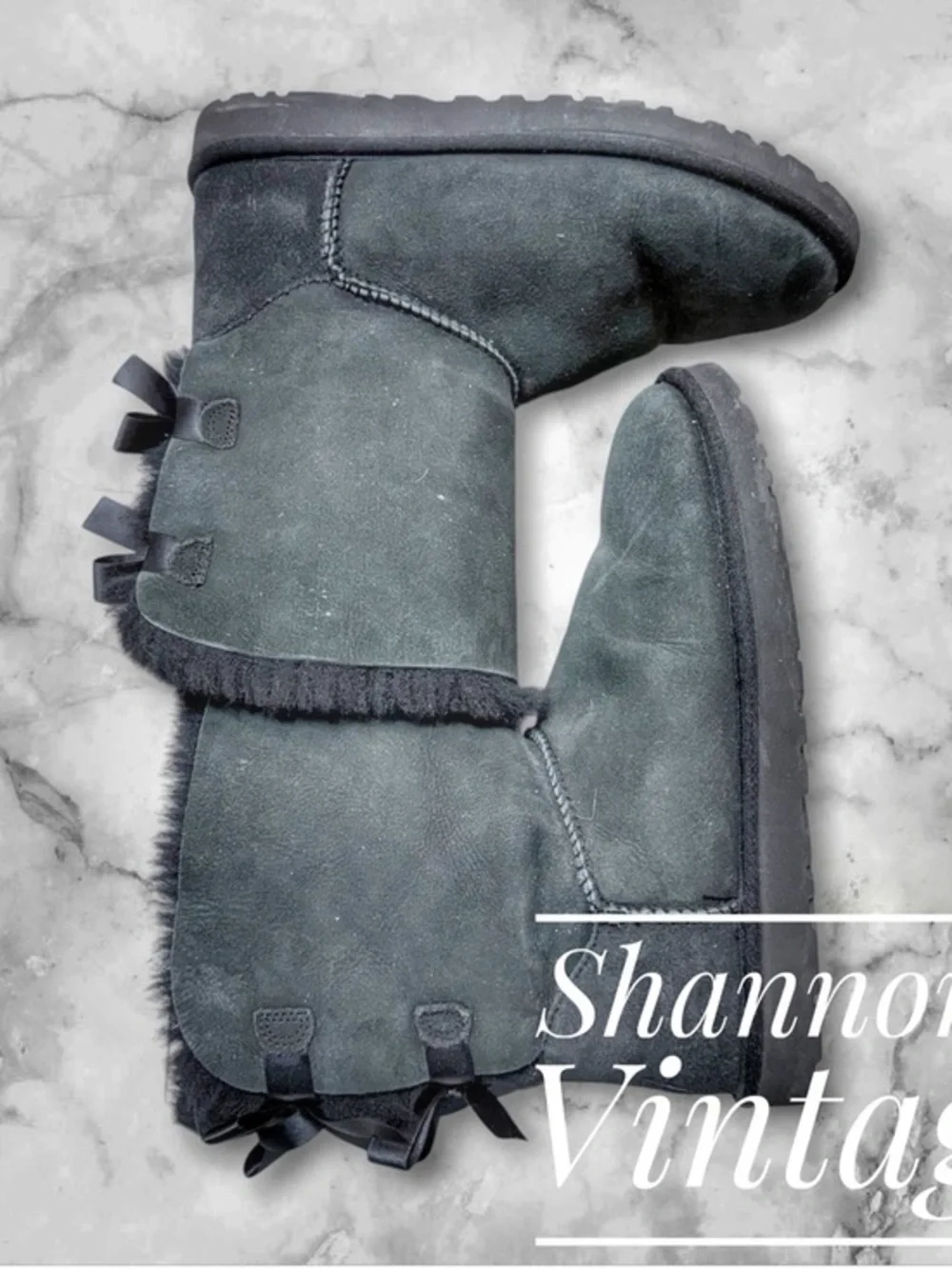 UGG Women's Sz 9 Bailey Bow II black boots